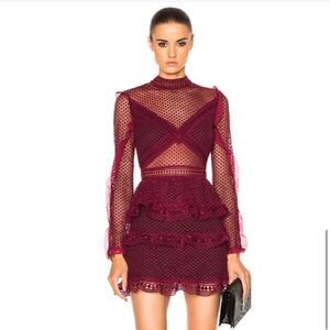 Self-Portrait
Lace Pattern Mini Dress
Size:8